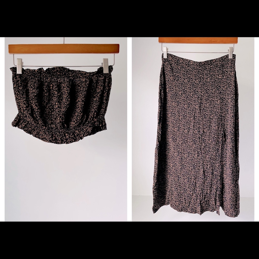 American Eagle bandeau and midi skirt set, size small